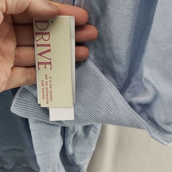 Willow Drive Womens Size L Dip-Dye Tie-Hem Knit Top blue (AM) - Picture 3 of 8